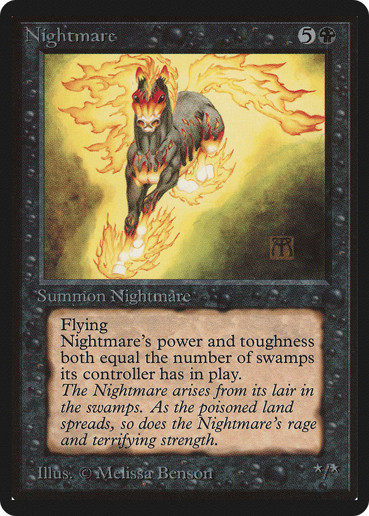 Nightmare (LEB-119) - Limited Edition Beta - Premium MTG Single from Wizards of the Coast - Just $0! Shop now at Game Crave Tournament Store