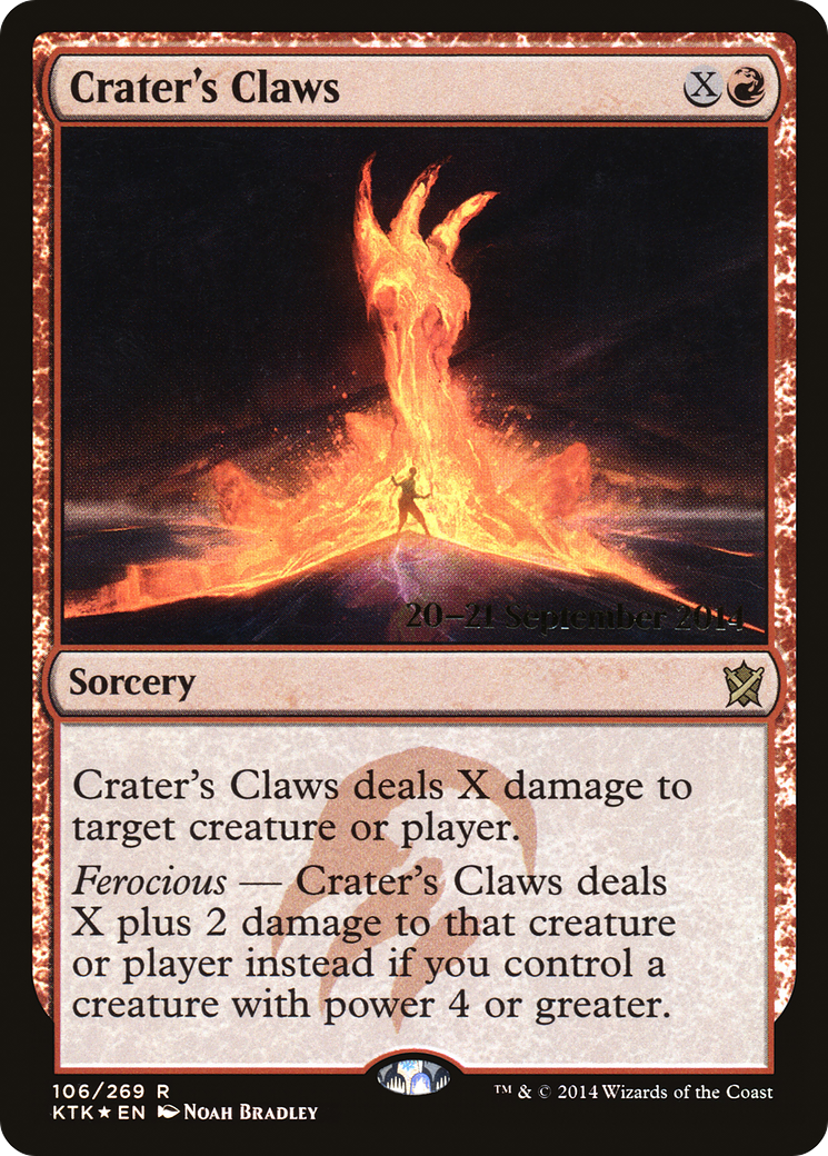 Crater's Claws (PKTK-106S) - Khans of Tarkir Promos Foil - Premium MTG Single from Wizards of the Coast - Just $0.67! Shop now at Game Crave Tournament Store