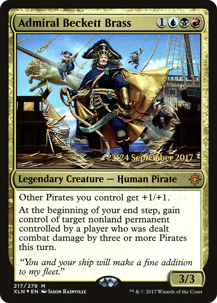 Admiral Beckett Brass (PXLN-217S) - Ixalan Promos Foil - Premium MTG Single from Wizards of the Coast - Just $2.35! Shop now at Game Crave Tournament Store