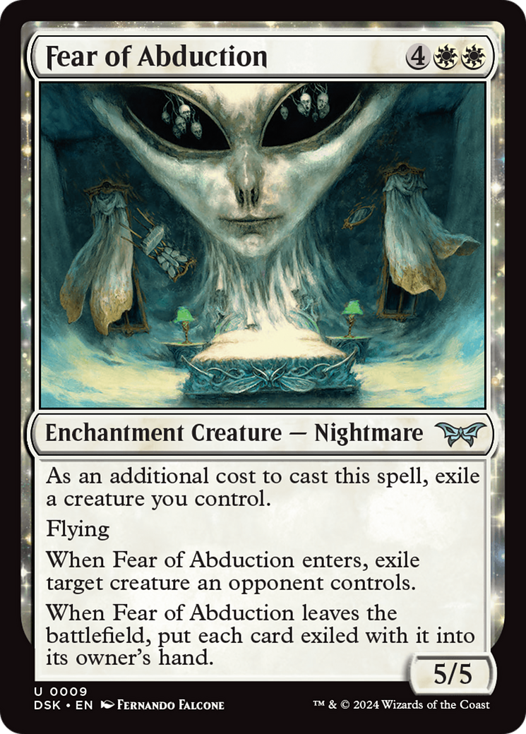 Fear of Abduction (DSK-009) - Duskmourn: House of Horror: (nyxtouched) - Premium MTG Single from Wizards of the Coast - Just $0.25! Shop now at Game Crave Tournament Store