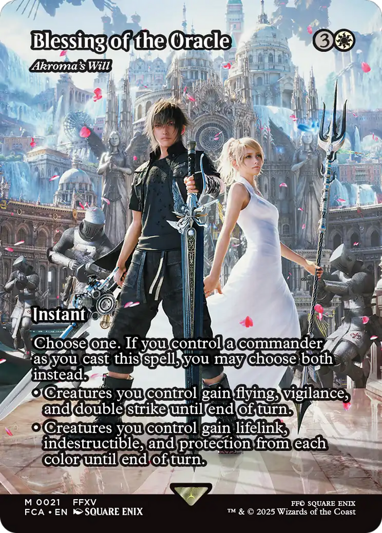 Akroma's Will (FCA-021) - FINAL FANTASY: Through the Ages / Blessing of the Oracle (Borderless) Foil - Premium MTG Single from Wizards of the Coast - Just $25.07! Shop now at Game Crave Tournament Store