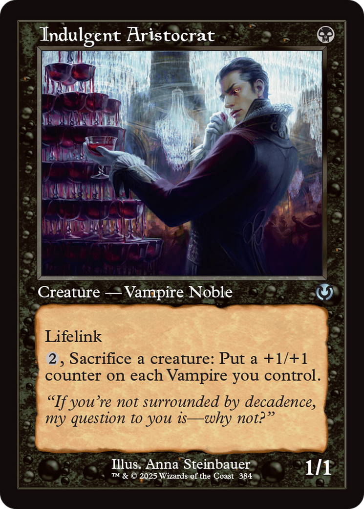 Indulgent Aristocrat (Retro Frame) (-384) - Innistrad Remastered - Premium MTG Single from Wizards of the Coast - Just $0.25! Shop now at Game Crave Tournament Store