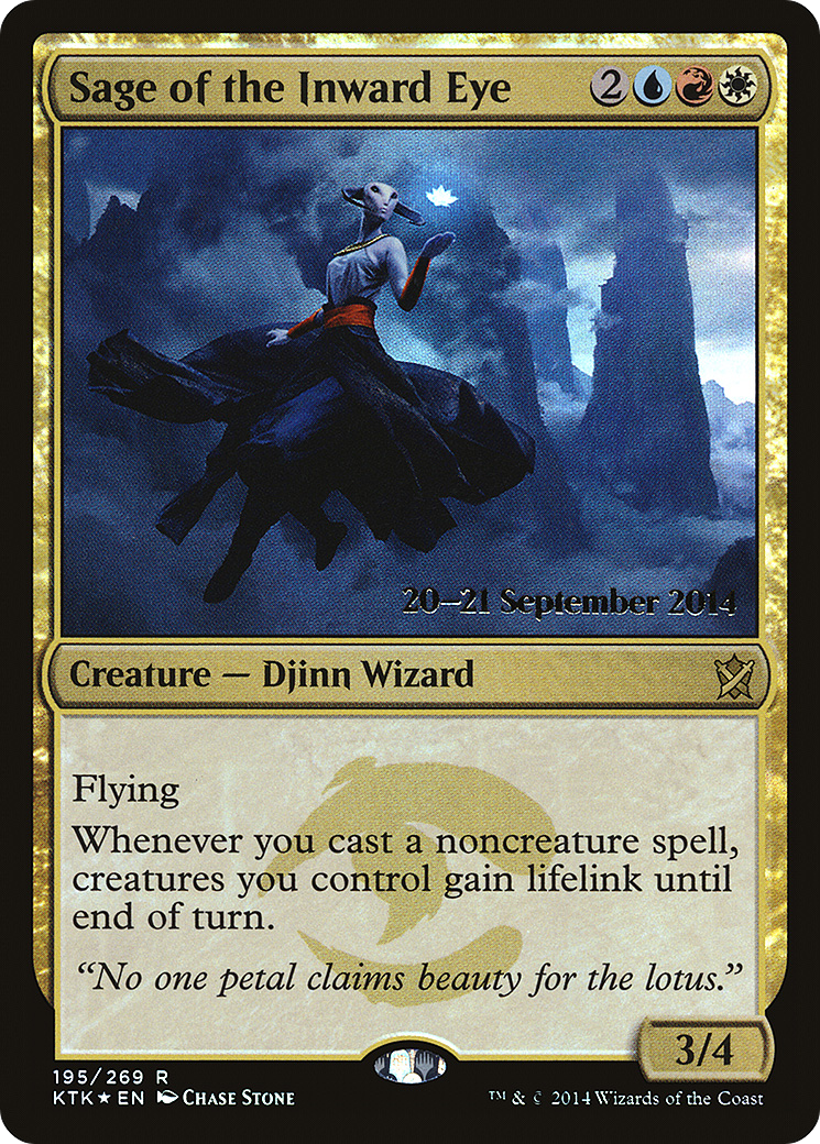 Sage of the Inward Eye (PKTK-195S) - Khans of Tarkir Promos Foil - Premium MTG Single from Wizards of the Coast - Just $0.14! Shop now at Game Crave Tournament Store