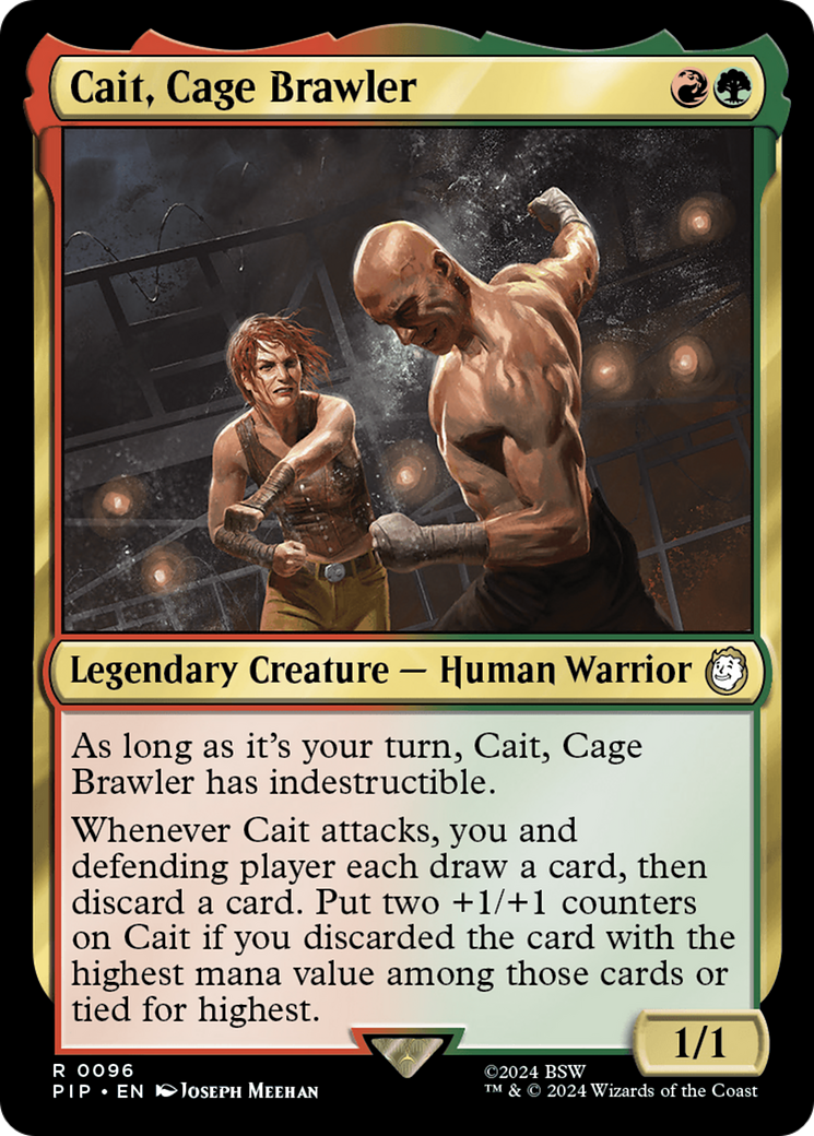 Cait, Cage Brawler (PIP-096) - Fallout Foil - Premium MTG Single from Wizards of the Coast - Just $0.26! Shop now at Game Crave Tournament Store