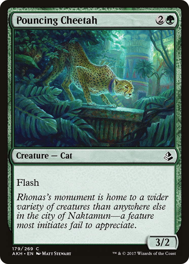 Pouncing Cheetah (AKH-179) - Amonkhet Foil - Premium MTG Single from Wizards of the Coast - Just $0.08! Shop now at Game Crave Tournament Store