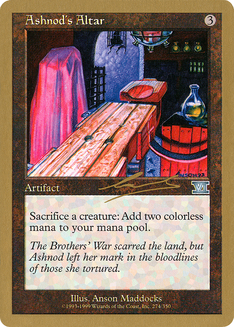 Ashnod's Altar (WC00-NL274) - World Championship Decks 2000 - Premium MTG Single from Wizards of the Coast - Just $0.93! Shop now at Game Crave Tournament Store