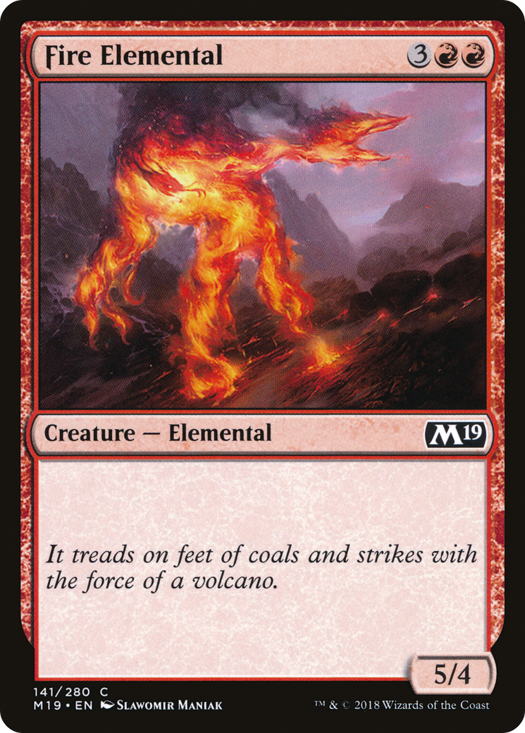Fire Elemental (M19-141) - Core Set 2019 Foil - Premium MTG Single from Wizards of the Coast - Just $0.08! Shop now at Game Crave Tournament Store