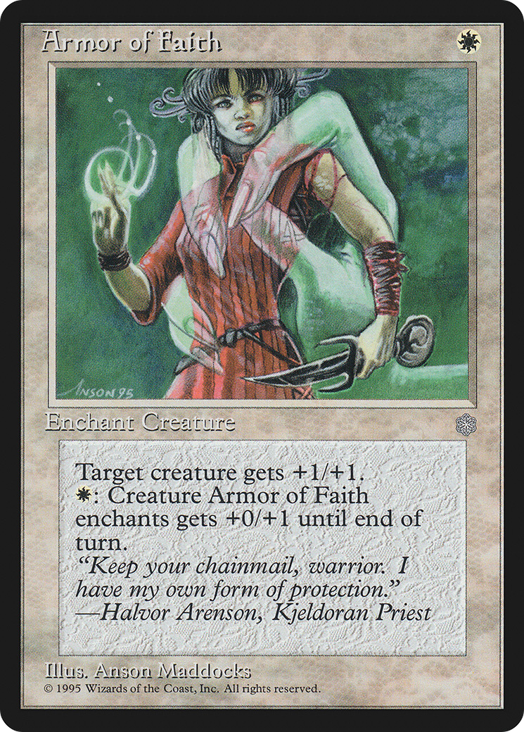 Armor of Faith (ICE-004) - Ice Age - Premium MTG Single from Wizards of the Coast - Just $0.08! Shop now at Game Crave Tournament Store