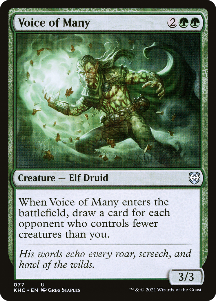 Voice of Many (KHC-077) - Kaldheim Commander - Premium MTG Single from Wizards of the Coast - Just $0.08! Shop now at Game Crave Tournament Store