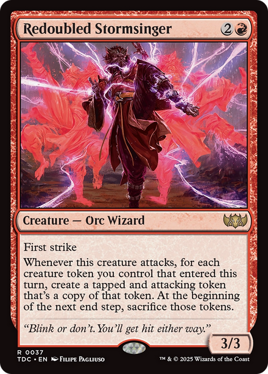 Redoubled Stormsinger (TDC-037) - Tarkir: Dragonstorm Commander - Premium MTG Single from Wizards of the Coast - Just $0.58! Shop now at Game Crave Tournament Store
