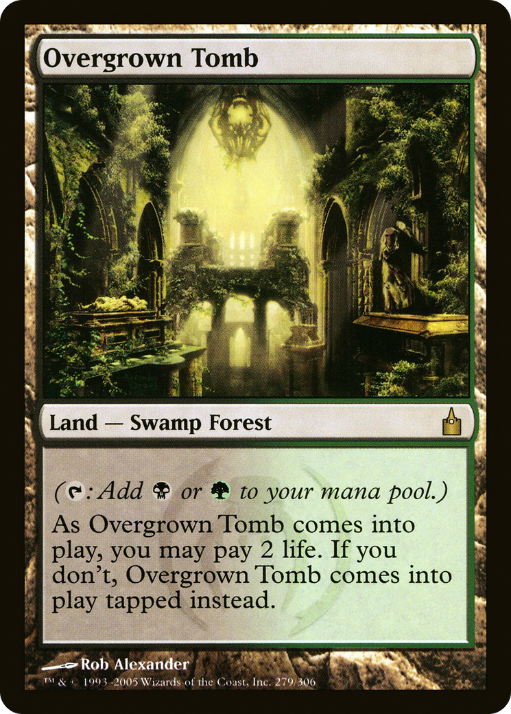 Overgrown Tomb (RAV-279) - Ravnica: City of Guilds Foil - Premium MTG Single from Wizards of the Coast - Just $22.32! Shop now at Game Crave Tournament Store