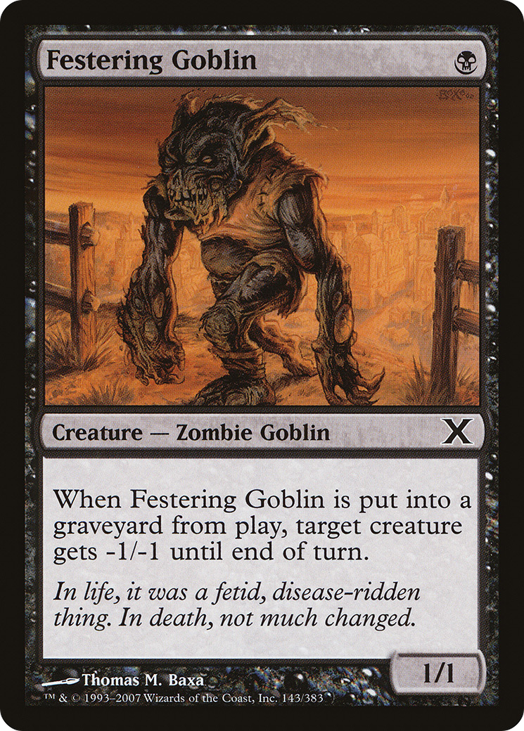 Festering Goblin (10E-143) - Tenth Edition Foil - Premium MTG Single from Wizards of the Coast - Just $0.13! Shop now at Game Crave Tournament Store