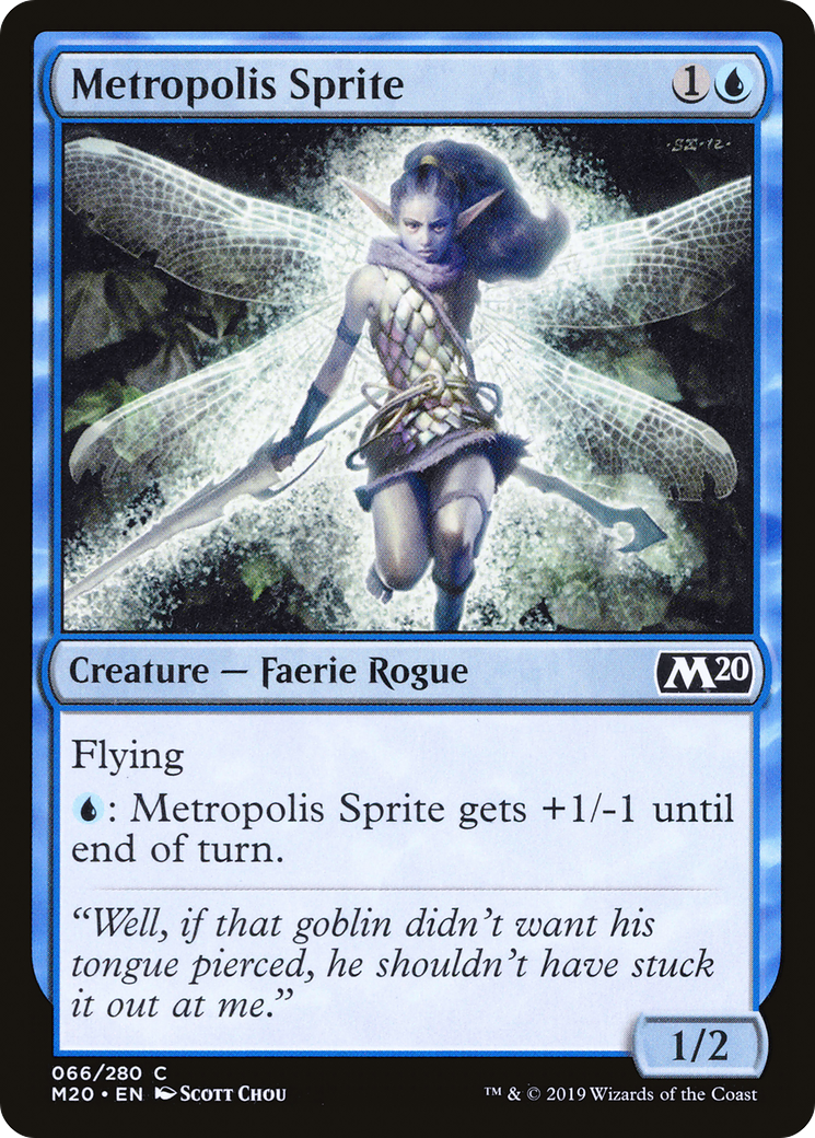 Metropolis Sprite (M20-066) - Core Set 2020 - Premium MTG Single from Wizards of the Coast - Just $0.08! Shop now at Game Crave Tournament Store