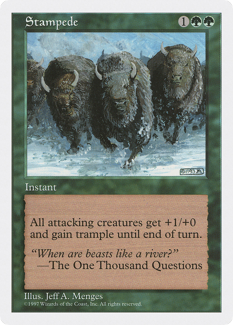 Stampede (5ED-327) - Fifth Edition - Premium MTG Single from Wizards of the Coast - Just $0.12! Shop now at Game Crave Tournament Store