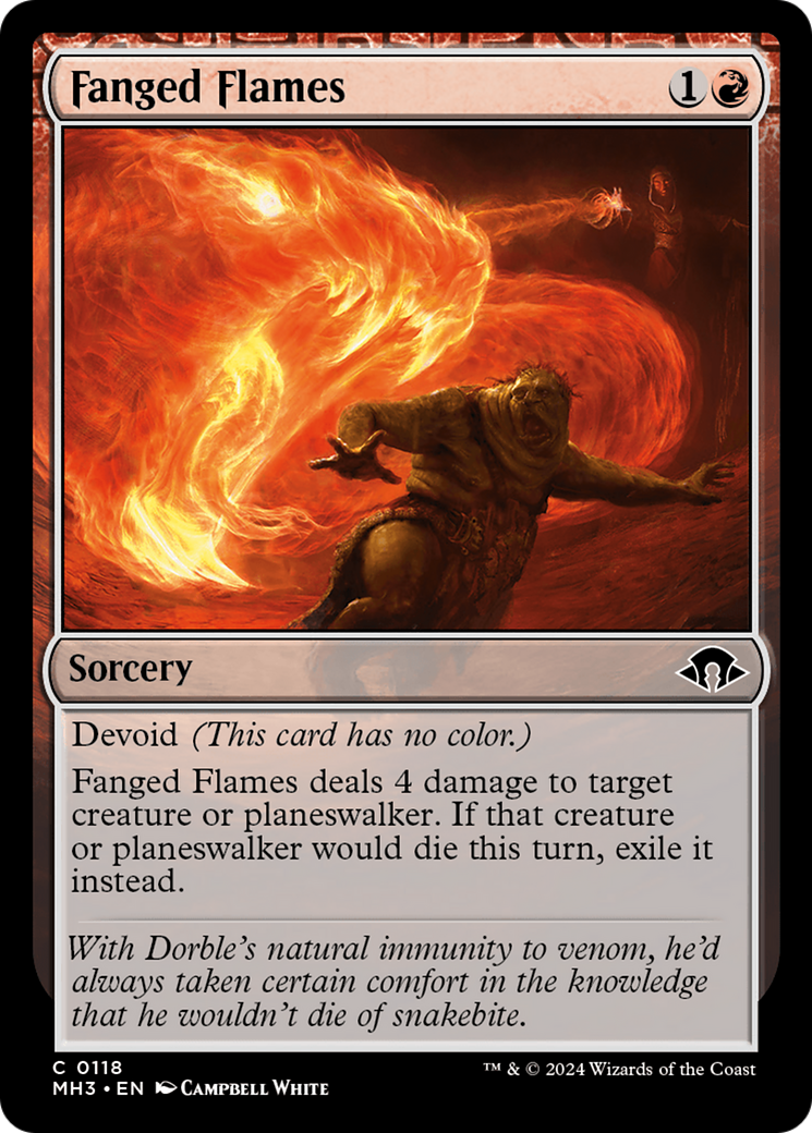Fanged Flames (MH3-118) - Modern Horizons 3 - Premium MTG Single from Wizards of the Coast - Just $0.25! Shop now at Game Crave Tournament Store