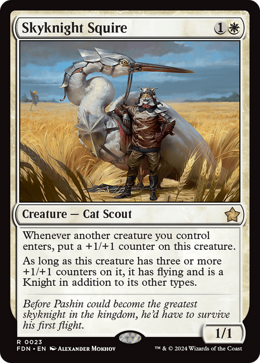 Skyknight Squire (FDN-023) - Foundations Foil - Premium MTG Single from Wizards of the Coast - Just $0.58! Shop now at Game Crave Tournament Store