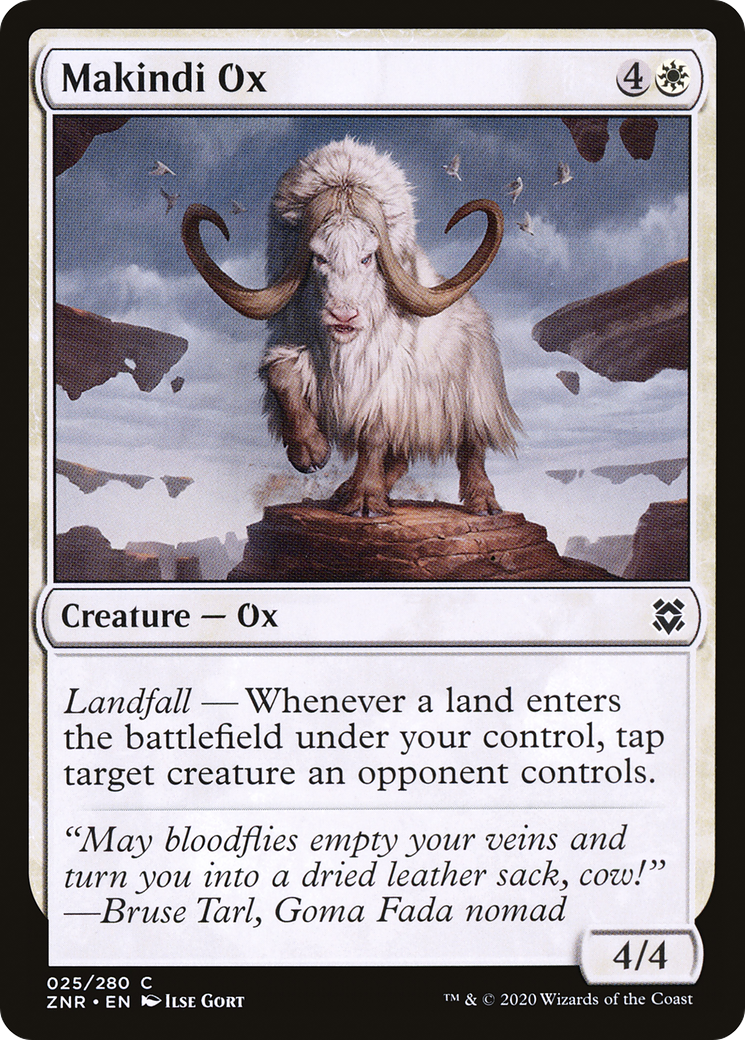 Makindi Ox (ZNR-025) - Zendikar Rising Foil - Premium MTG Single from Wizards of the Coast - Just $0.25! Shop now at Game Crave Tournament Store