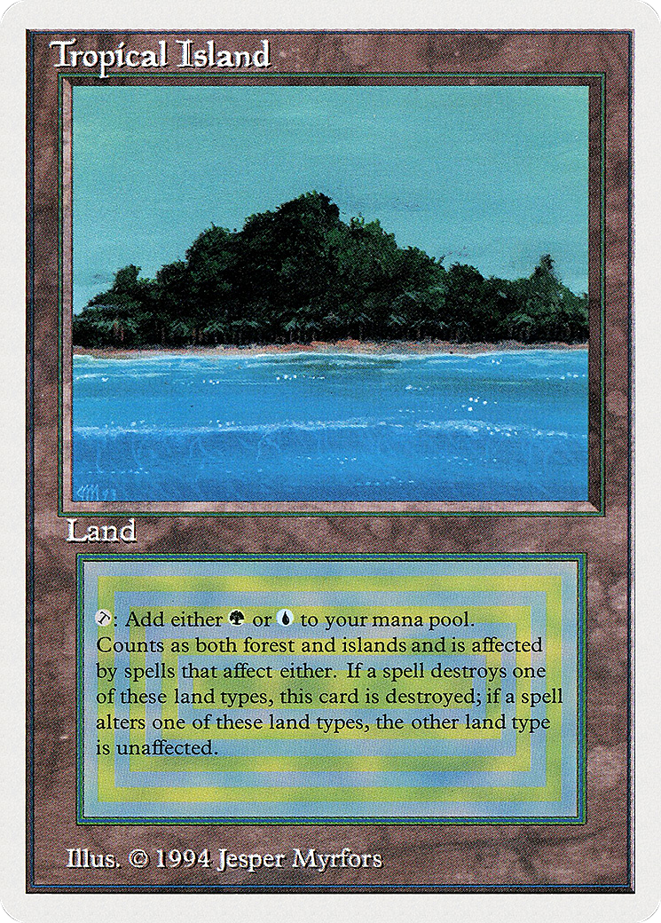Tropical Island (SUM-288) - Summer Magic / Edgar - Premium MTG Single from Wizards of the Coast - Just $0! Shop now at Game Crave Tournament Store