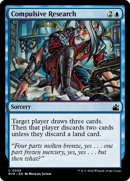 Compulsive Research (RVR-038) - Ravnica Remastered - Premium MTG Single from Wizards of the Coast - Just $0.25! Shop now at Game Crave Tournament Store