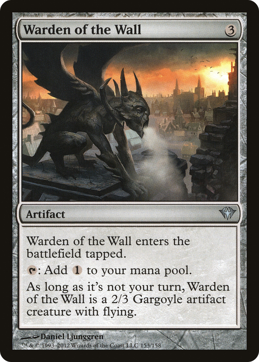 Warden of the Wall (DKA-153) - Dark Ascension - Premium MTG Single from Wizards of the Coast - Just $0.25! Shop now at Game Crave Tournament Store