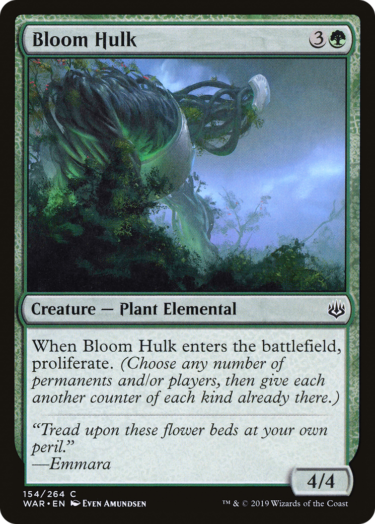 Bloom Hulk (WAR-154) - War of the Spark Foil - Premium MTG Single from Wizards of the Coast - Just $0.55! Shop now at Game Crave Tournament Store