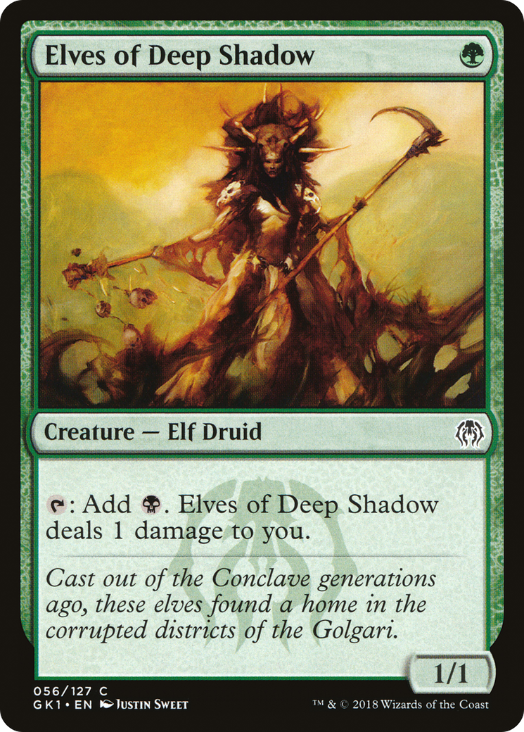 Elves of Deep Shadow (GK1-056) - GRN Guild Kit - Premium MTG Single from Wizards of the Coast - Just $1.50! Shop now at Game Crave Tournament Store