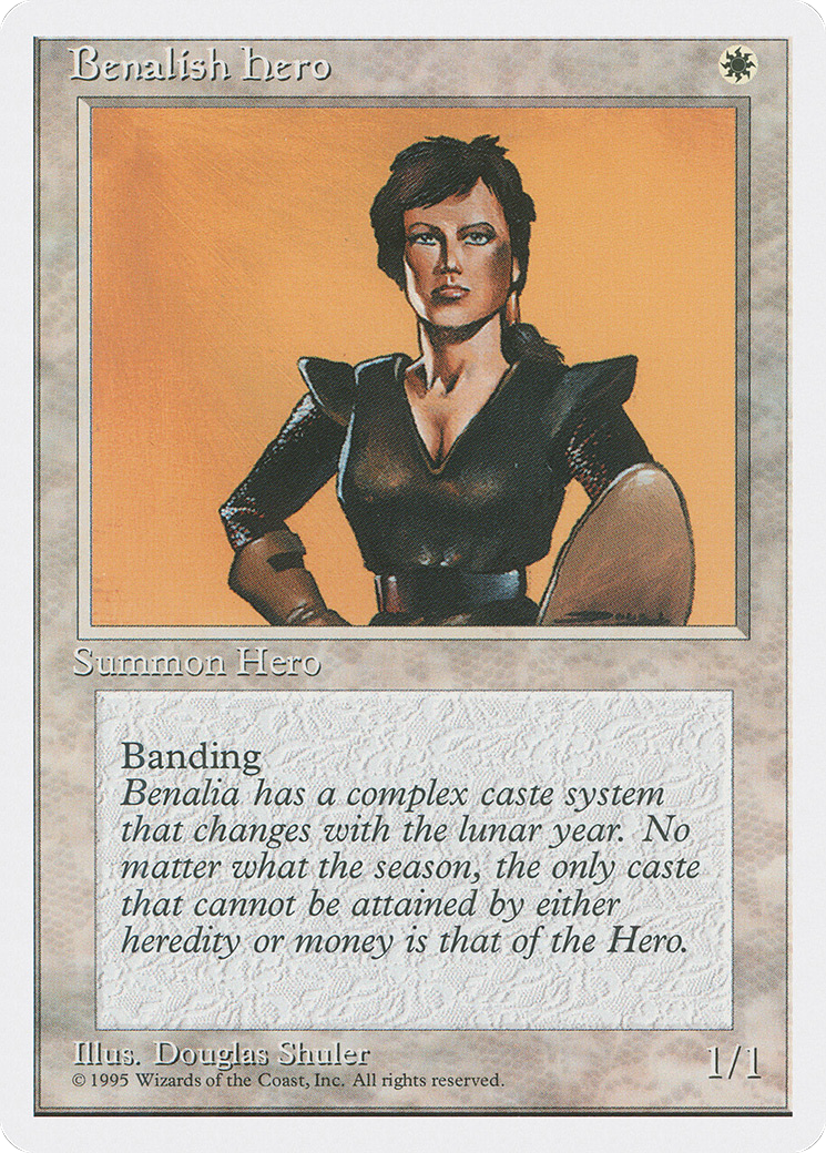 Benalish Hero (4ED-007) - Fourth Edition - Premium MTG Single from Wizards of the Coast - Just $0.21! Shop now at Game Crave Tournament Store