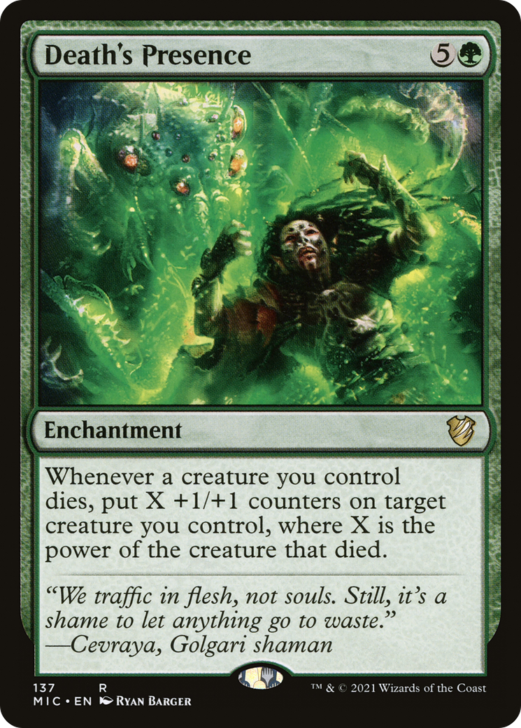 Death's Presence (MIC-137) - Midnight Hunt Commander - Premium MTG Single from Wizards of the Coast - Just $0.08! Shop now at Game Crave Tournament Store