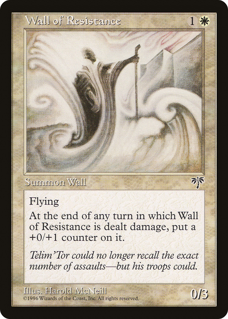 Wall of Resistance (MIR-046) - Mirage - Premium MTG Single from Wizards of the Coast - Just $0.25! Shop now at Game Crave Tournament Store