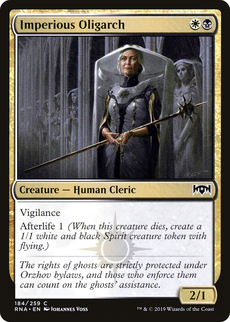 Imperious Oligarch (RNA-184) - Ravnica Allegiance - Premium MTG Single from Wizards of the Coast - Just $0.08! Shop now at Game Crave Tournament Store