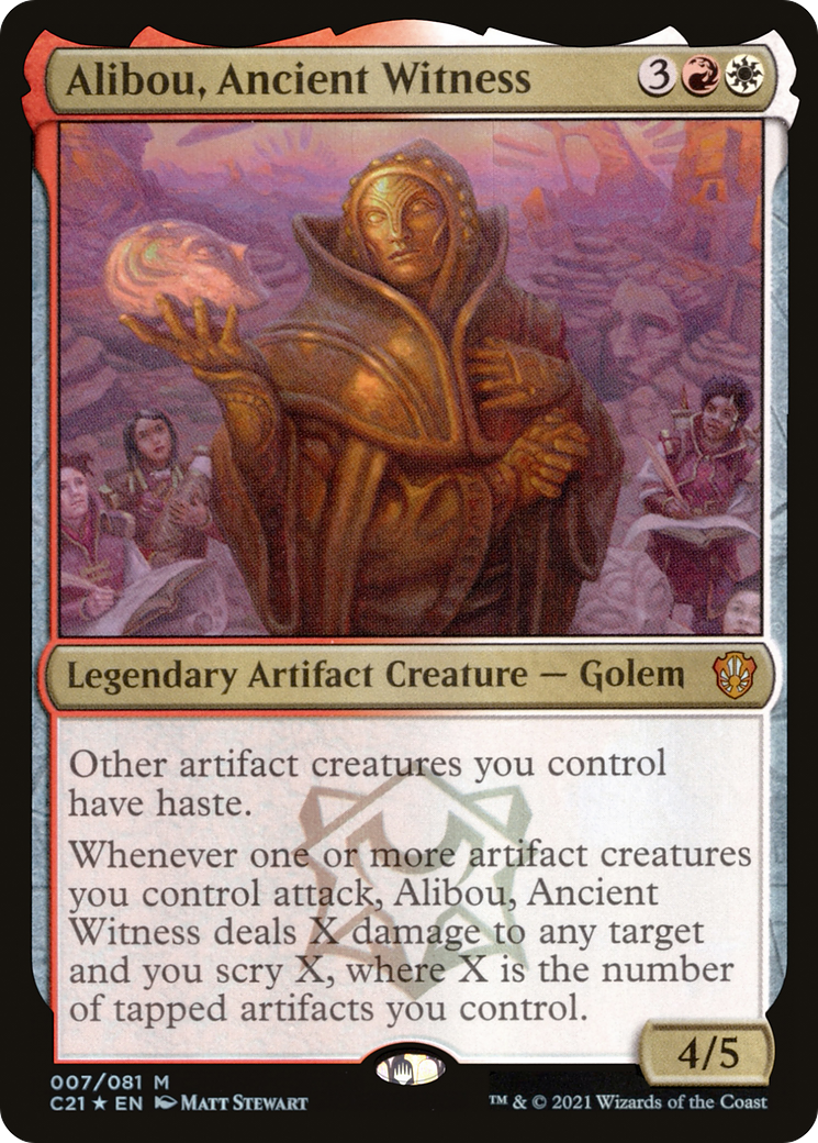 Alibou, Ancient Witness (C21-007) - Commander 2021 Foil - Premium MTG Single from Wizards of the Coast - Just $0.92! Shop now at Game Crave Tournament Store