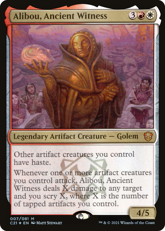 Alibou, Ancient Witness (C21-007) - Commander 2021 Foil - Premium MTG Single from Wizards of the Coast - Just $0.92! Shop now at Game Crave Tournament Store