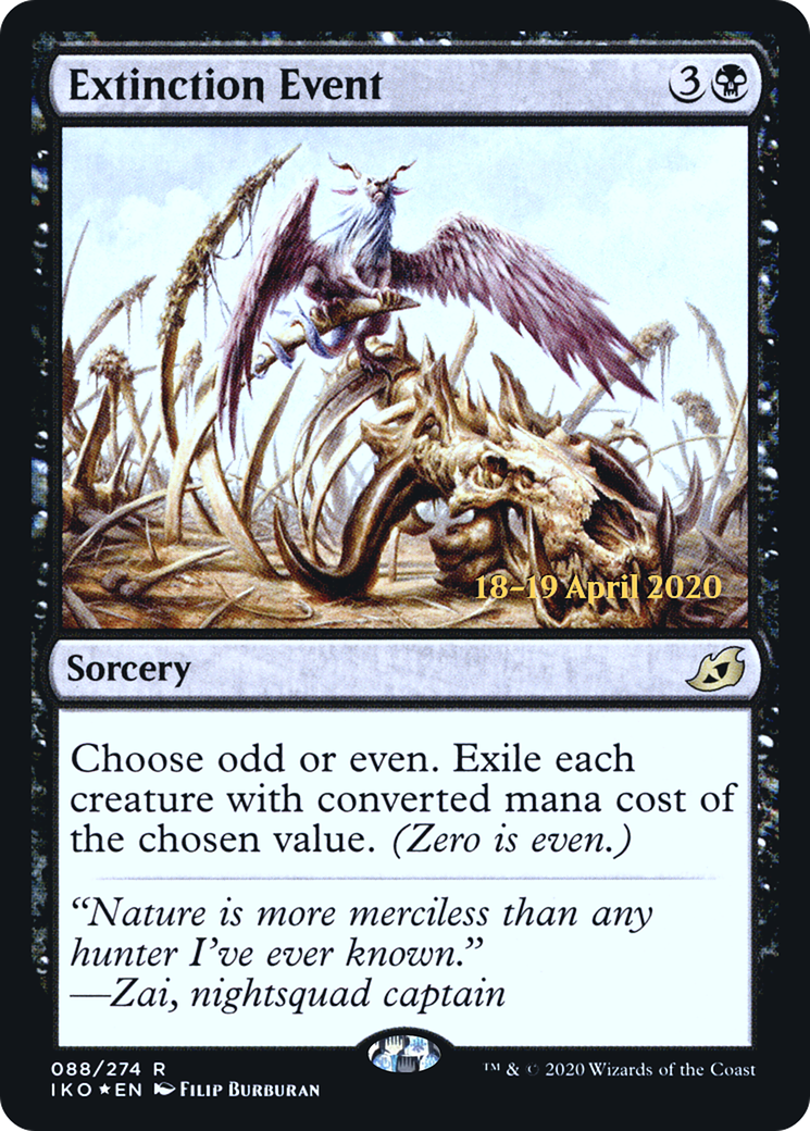 Extinction Event (PIKO-88S) - Ikoria: Lair of Behemoths Promos Foil - Premium MTG Single from Wizards of the Coast - Just $0.52! Shop now at Game Crave Tournament Store