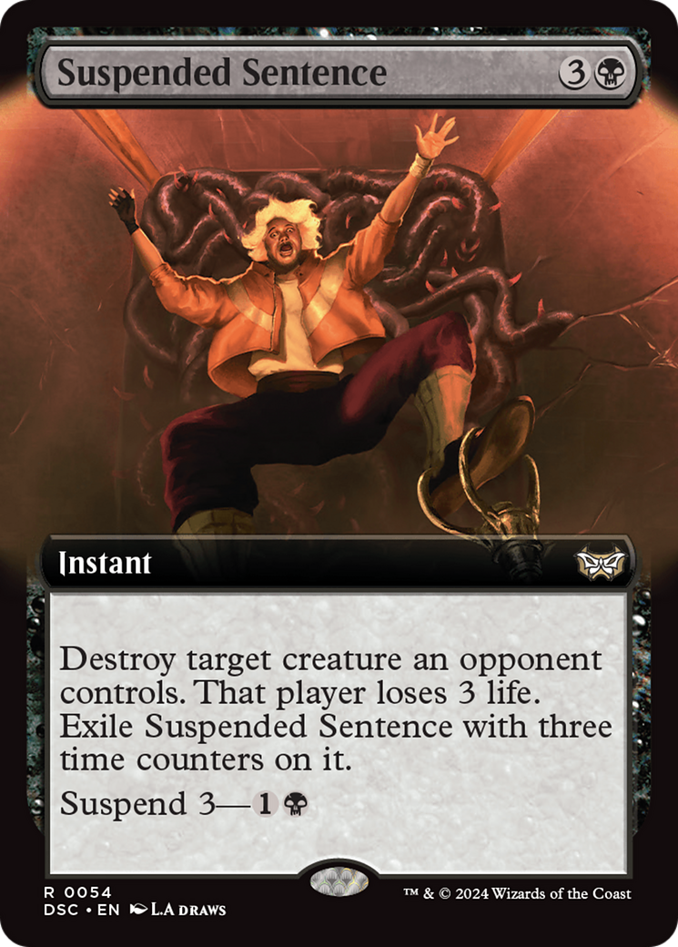 Suspended Sentence (DSC-054) - Duskmourn: House of Horror Commander: (Extended Art) Foil - Premium MTG Single from Wizards of the Coast - Just $0.31! Shop now at Game Crave Tournament Store