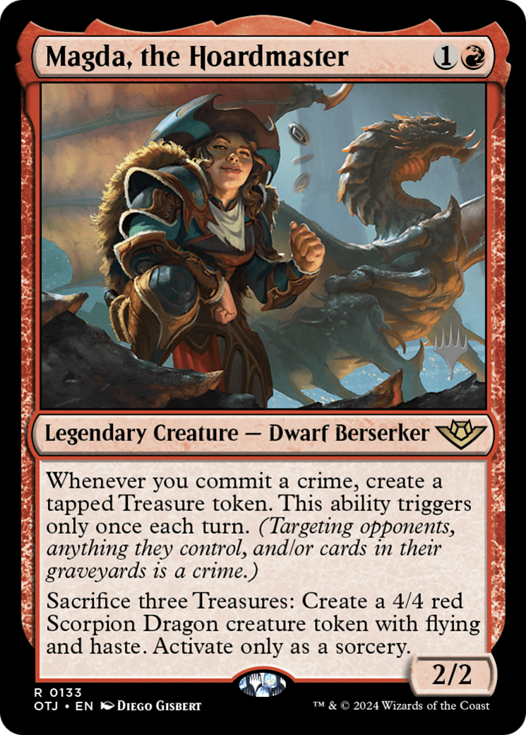 Magda, the Hoardmaster (POTJ-133P) - Outlaws of Thunder Junction Promos Foil - Premium MTG Single from Wizards of the Coast - Just $0.54! Shop now at Game Crave Tournament Store