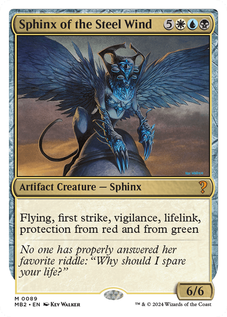 Sphinx of the Steel Wind (MB2-089) - Mystery Booster 2 - Premium MTG Single from Wizards of the Coast - Just $0.25! Shop now at Game Crave Tournament Store