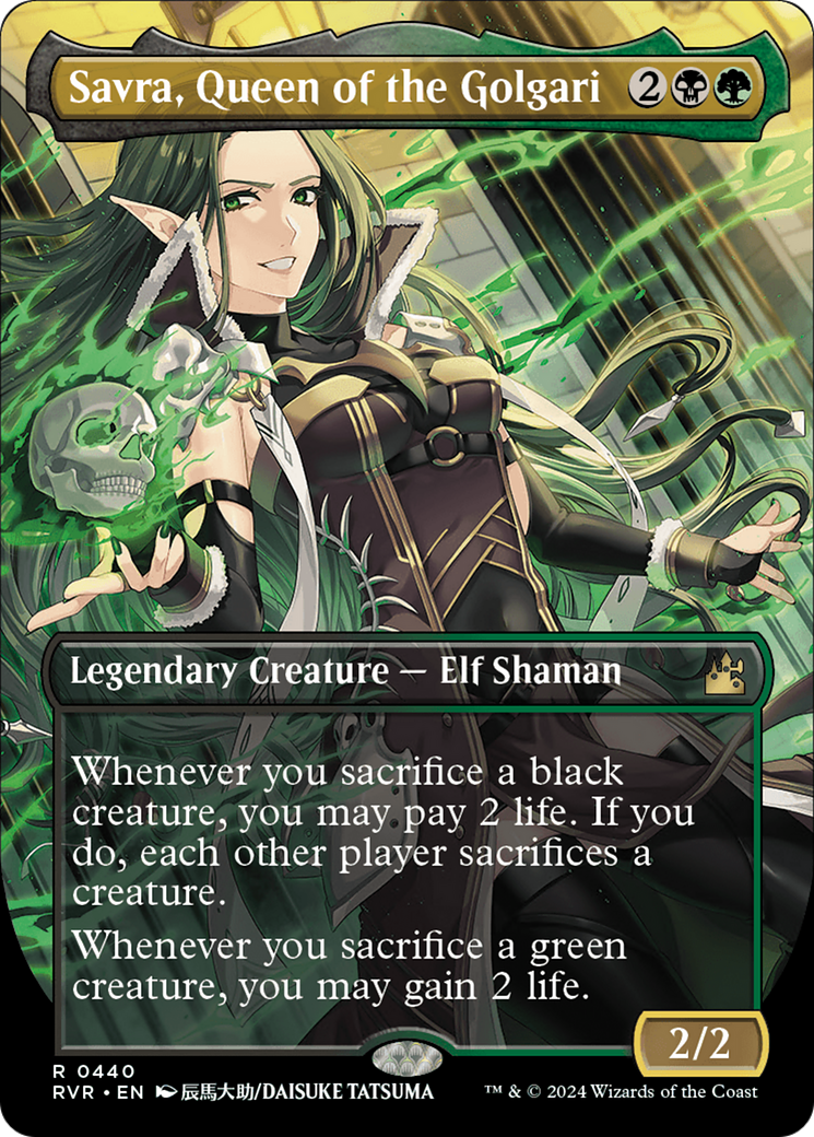 Savra, Queen of the Golgari (RVR-440) - Ravnica Remastered (Borderless) - Premium MTG Single from Wizards of the Coast - Just $2.48! Shop now at Game Crave Tournament Store