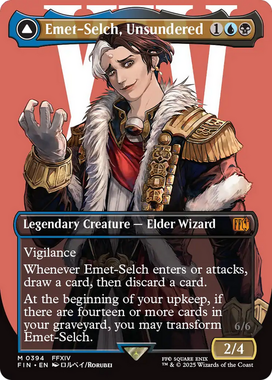 Emet-Selch, Unsundered // Hades, Sorcerer of Eld (FIN-394) - FINAL FANTASY (Borderless) - Premium MTG Single from Wizards of the Coast - Just $2.13! Shop now at Game Crave Tournament Store