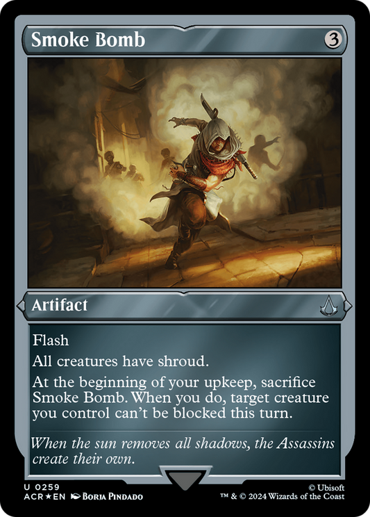 Smoke Bomb (ACR-259) - Assassin's Creed Etched Foil - Premium MTG Single from Wizards of the Coast - Just $2.02! Shop now at Game Crave Tournament Store