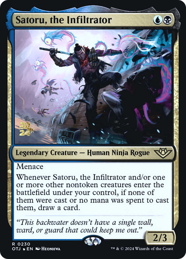 Satoru, the Infiltrator (POTJ-230S) - Outlaws of Thunder Junction Promos Foil - Premium MTG Single from Wizards of the Coast - Just $3.13! Shop now at Game Crave Tournament Store