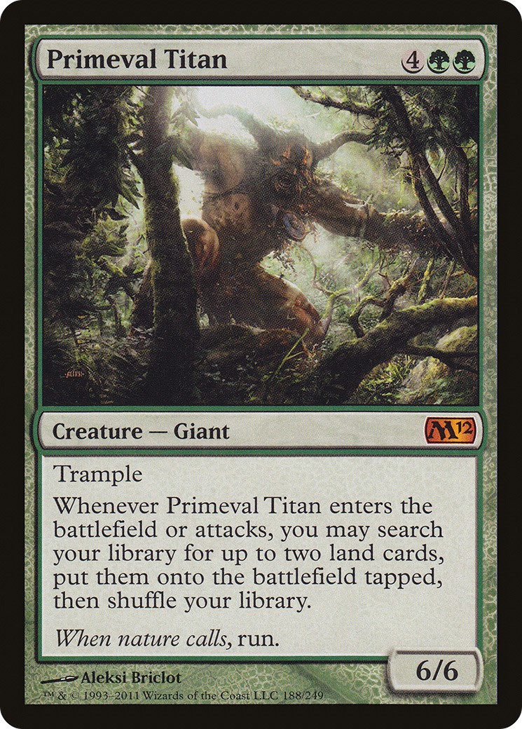 Primeval Titan (M12-188) - Magic 2012 Foil - Premium MTG Single from Wizards of the Coast - Just $7.75! Shop now at Game Crave Tournament Store