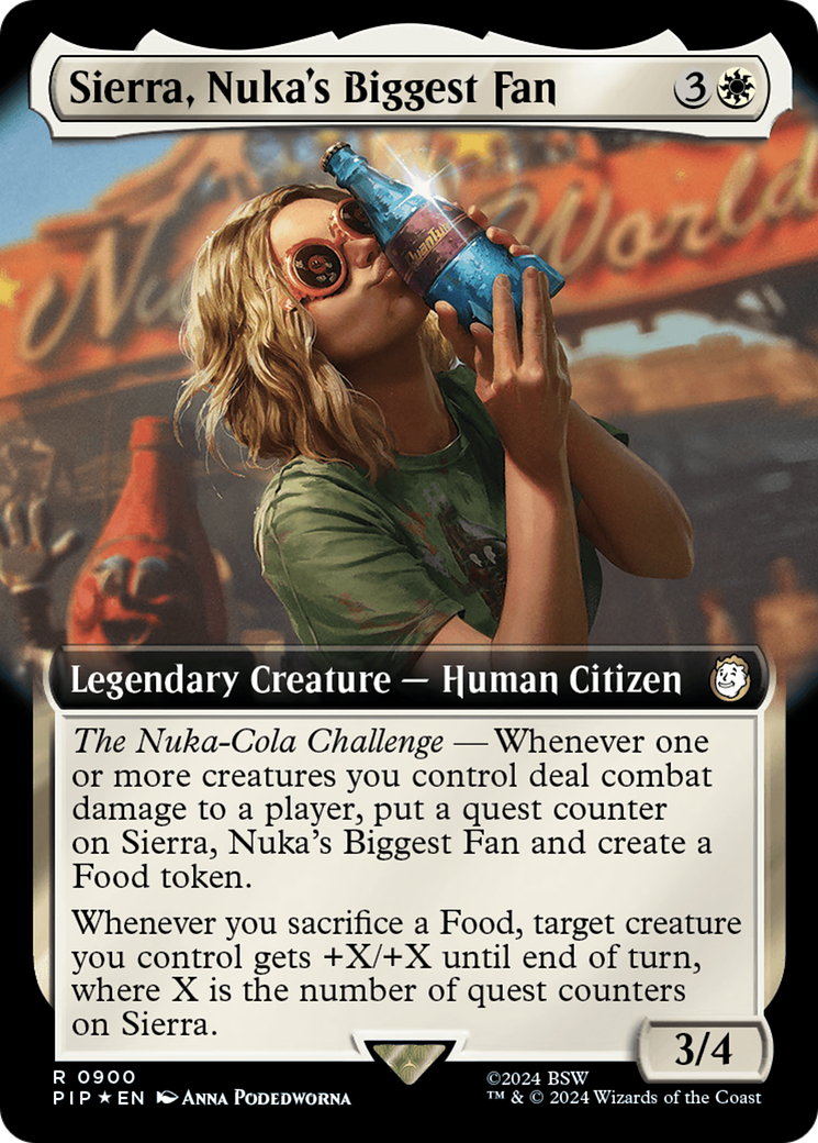 Sierra, Nuka's Biggest Fan (PIP-900) - Fallout: (Extended Art) Foil - Premium MTG Single from Wizards of the Coast - Just $2.98! Shop now at Game Crave Tournament Store