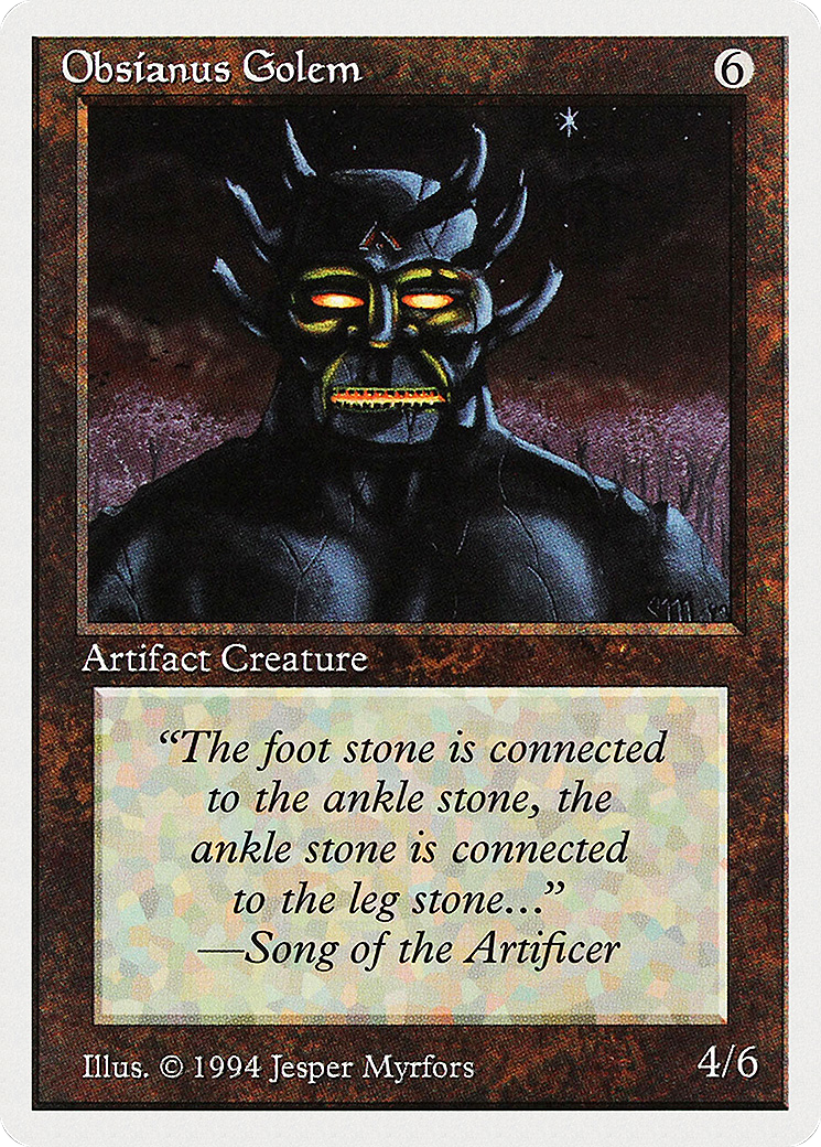 Obsianus Golem (SUM-268) - Summer Magic / Edgar - Premium MTG Single from Wizards of the Coast - Just $0! Shop now at Game Crave Tournament Store