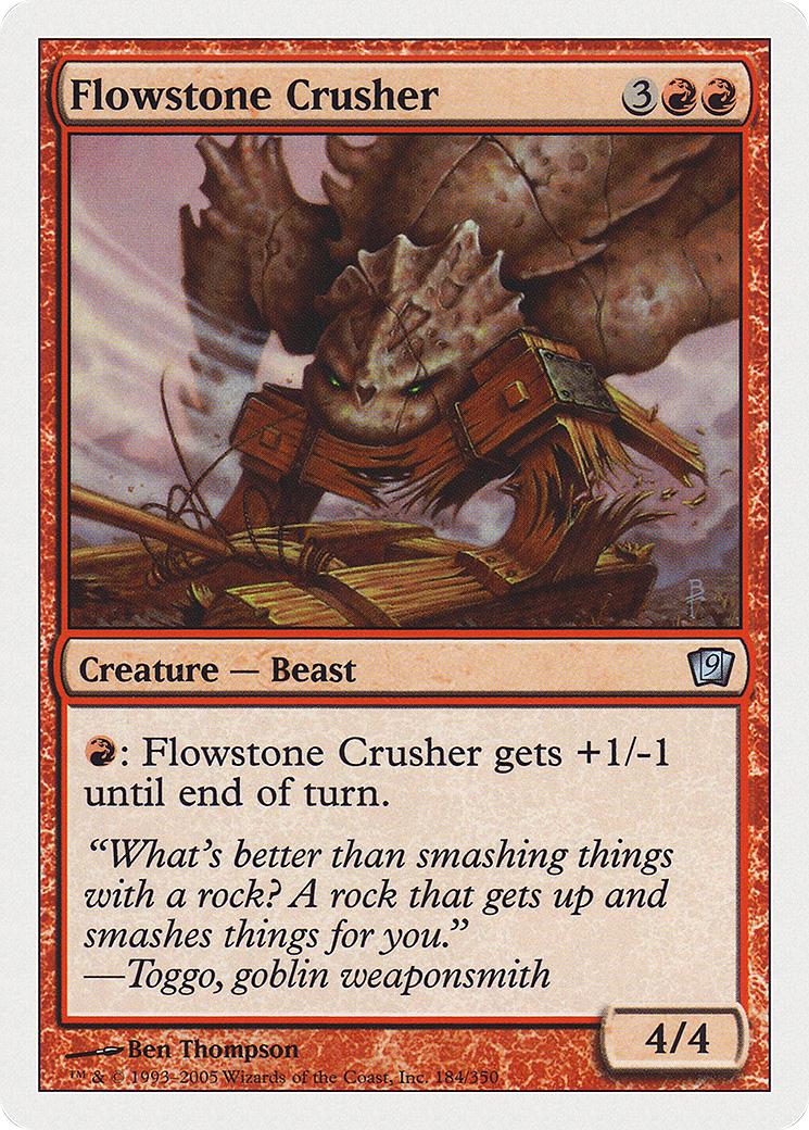 Flowstone Crusher (9ED-184) - Ninth Edition - Premium MTG Single from Wizards of the Coast - Just $0.08! Shop now at Game Crave Tournament Store