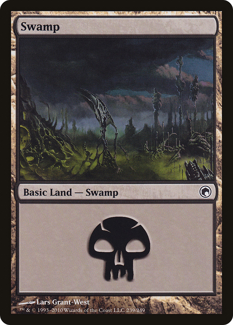 Swamp (SOM-239) - Scars of Mirrodin - Premium MTG Single from Wizards of the Coast - Just $0.08! Shop now at Game Crave Tournament Store