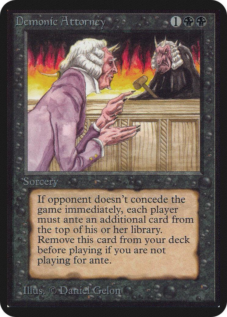 Demonic Attorney (LEA-102) - Limited Edition Alpha - Premium MTG Single from Wizards of the Coast - Just $0! Shop now at Game Crave Tournament Store