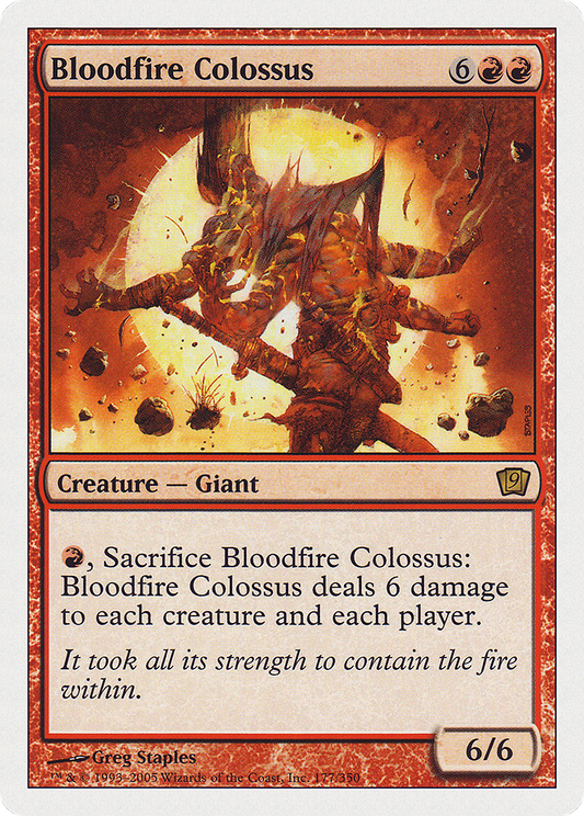 Bloodfire Colossus (9ED-177) - Ninth Edition - Premium MTG Single from Wizards of the Coast - Just $0.08! Shop now at Game Crave Tournament Store