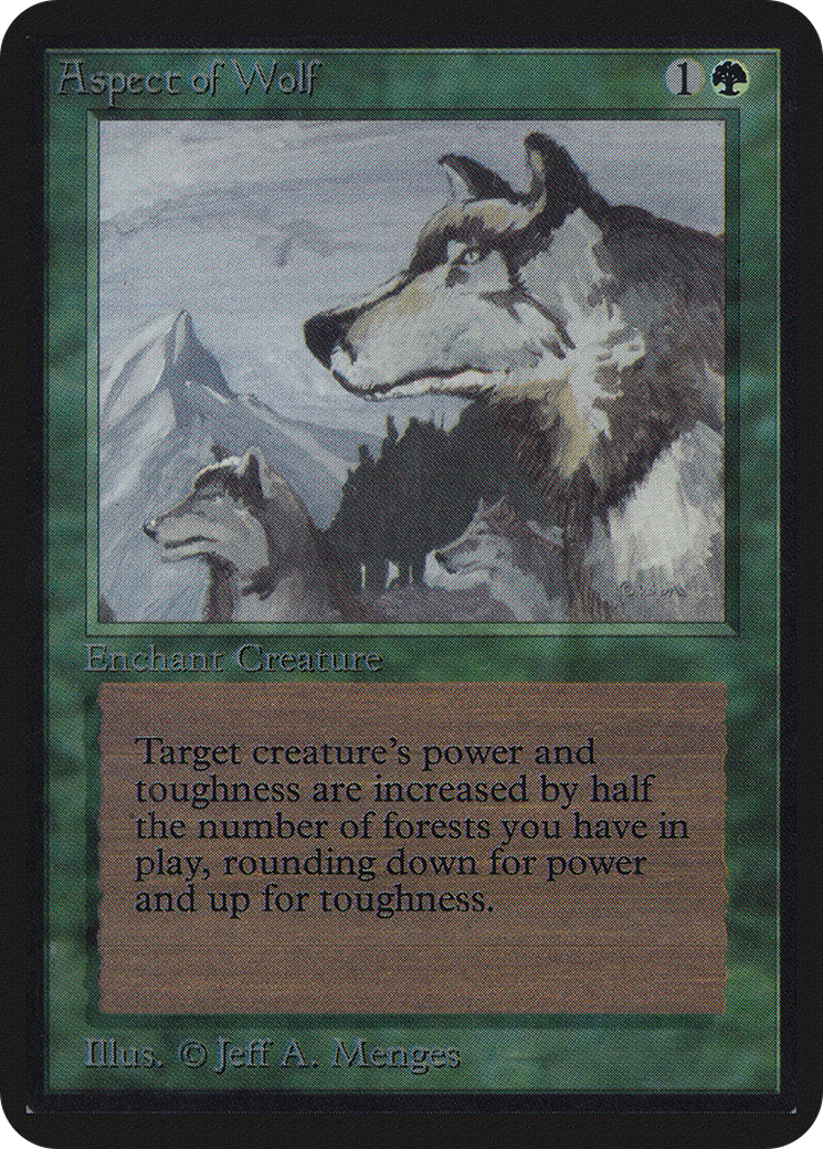 Aspect of Wolf (LEA-184) - Limited Edition Alpha - Premium MTG Single from Wizards of the Coast - Just $0! Shop now at Game Crave Tournament Store