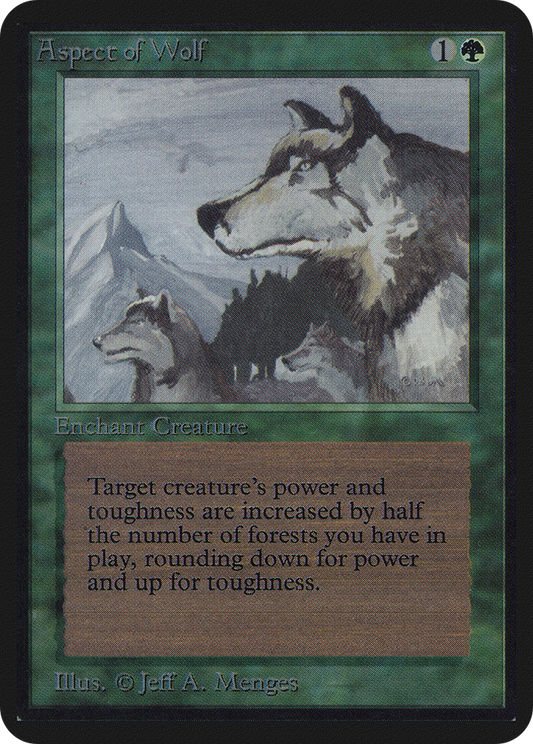 Aspect of Wolf (LEA-184) - Limited Edition Alpha - Premium MTG Single from Wizards of the Coast - Just $0! Shop now at Game Crave Tournament Store