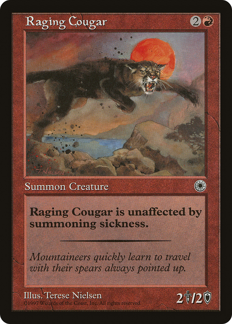 Raging Cougar (POR-144) - Portal - Premium MTG Single from Wizards of the Coast - Just $0.25! Shop now at Game Crave Tournament Store